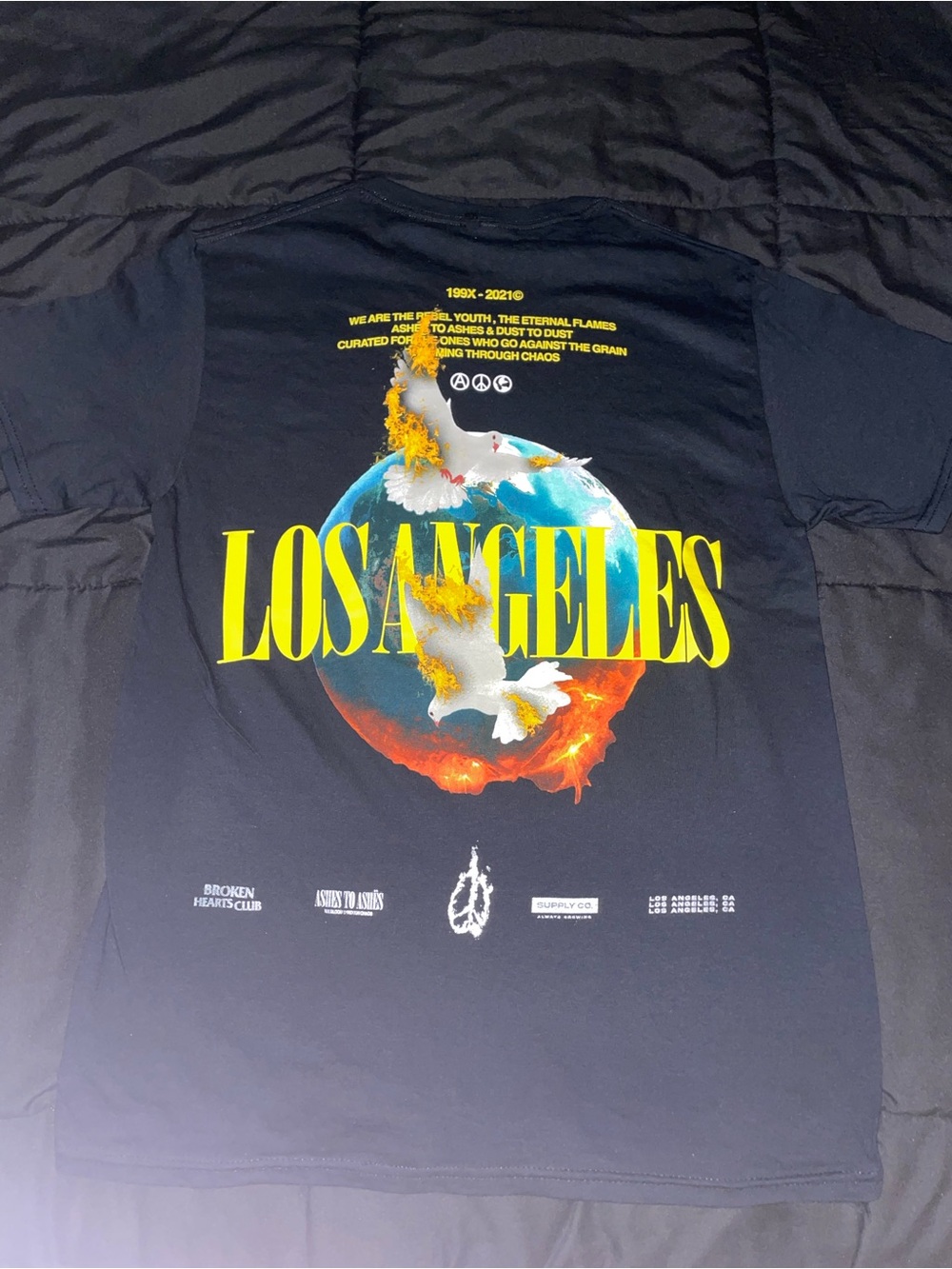 Los Angeles Graphic Black Short Sleeve Tee